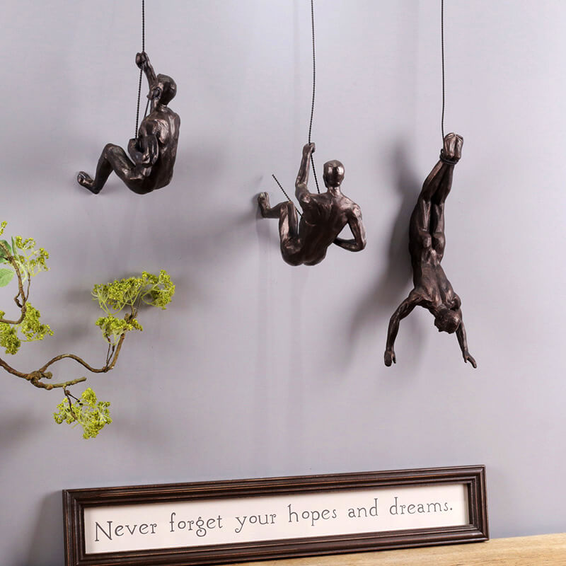 Kalsten | Escultura de pared ClimbArtis | Símbolo de fuerza y crecimiento | Hecho a mano de resina y alambre de hierro
