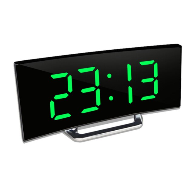 Iluminación LED gran pantalla digital | Reloj despertador digital LED curvado - Amedea