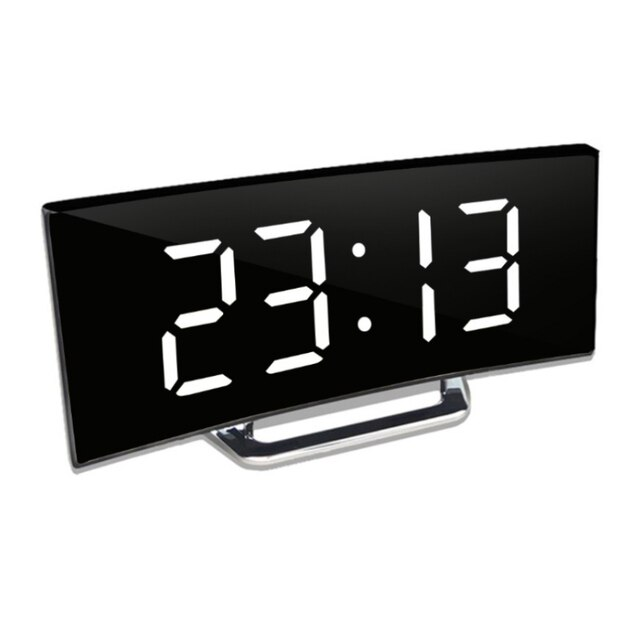 Iluminación LED gran pantalla digital | Reloj despertador digital LED curvado - Amedea