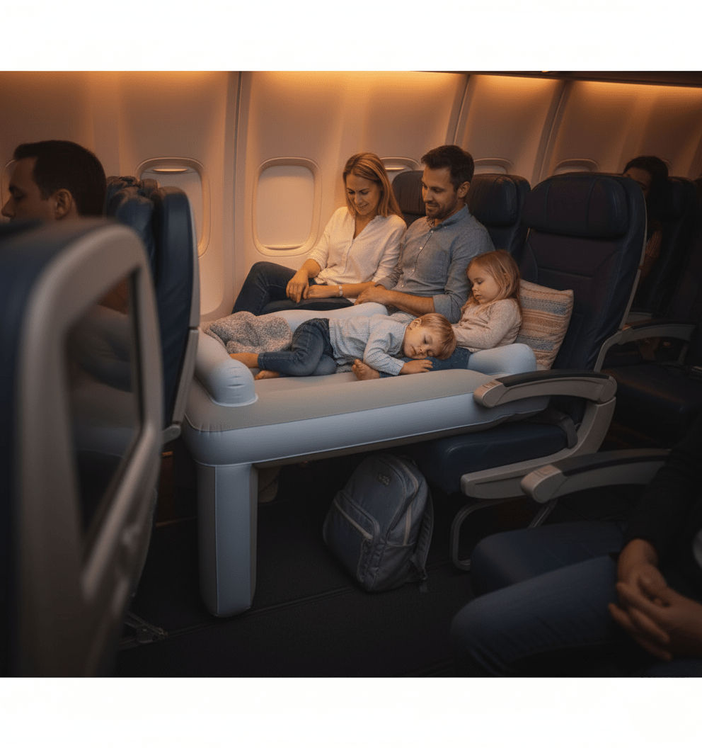 CloudNap Cama de Viaje – Comodidad Inflable en Aviones para Niños