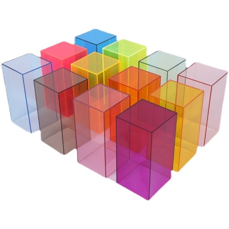 Caja de Almacenamiento Acrílica Colorida - Caja de Exhibición Transparente