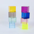 Caja de Almacenamiento Acrílica Colorida - Caja de Exhibición Transparente