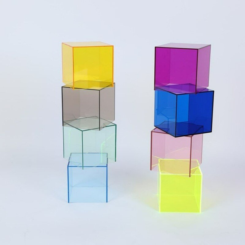 Caja de Almacenamiento Acrílica Colorida - Caja de Exhibición Transparente