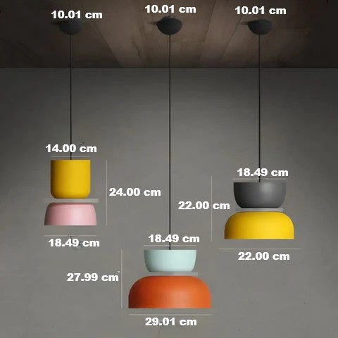Lisslune | Lámpara Colgante LED Macaron Colorida y Moderna - VividGlow