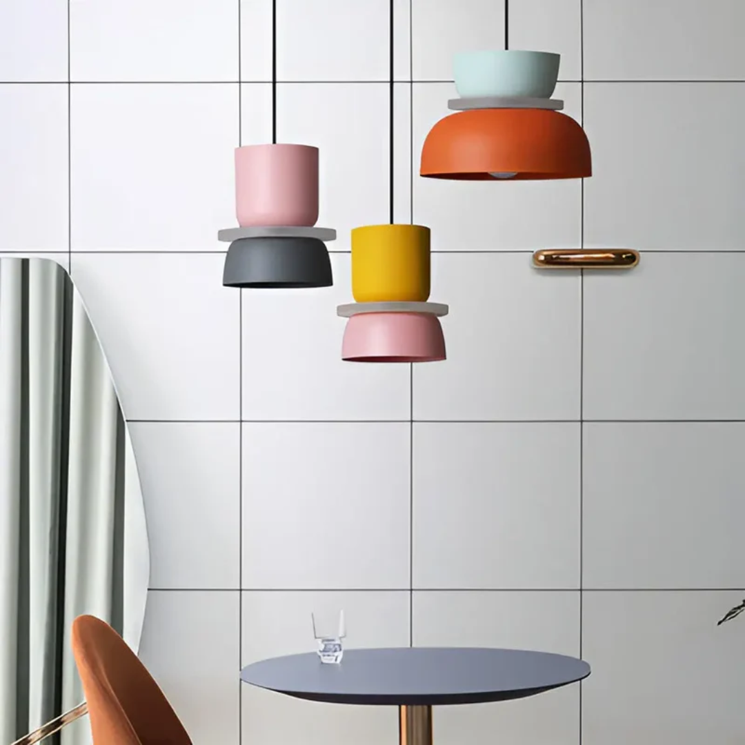 Lisslune | Lámpara Colgante LED Macaron Colorida y Moderna - VividGlow