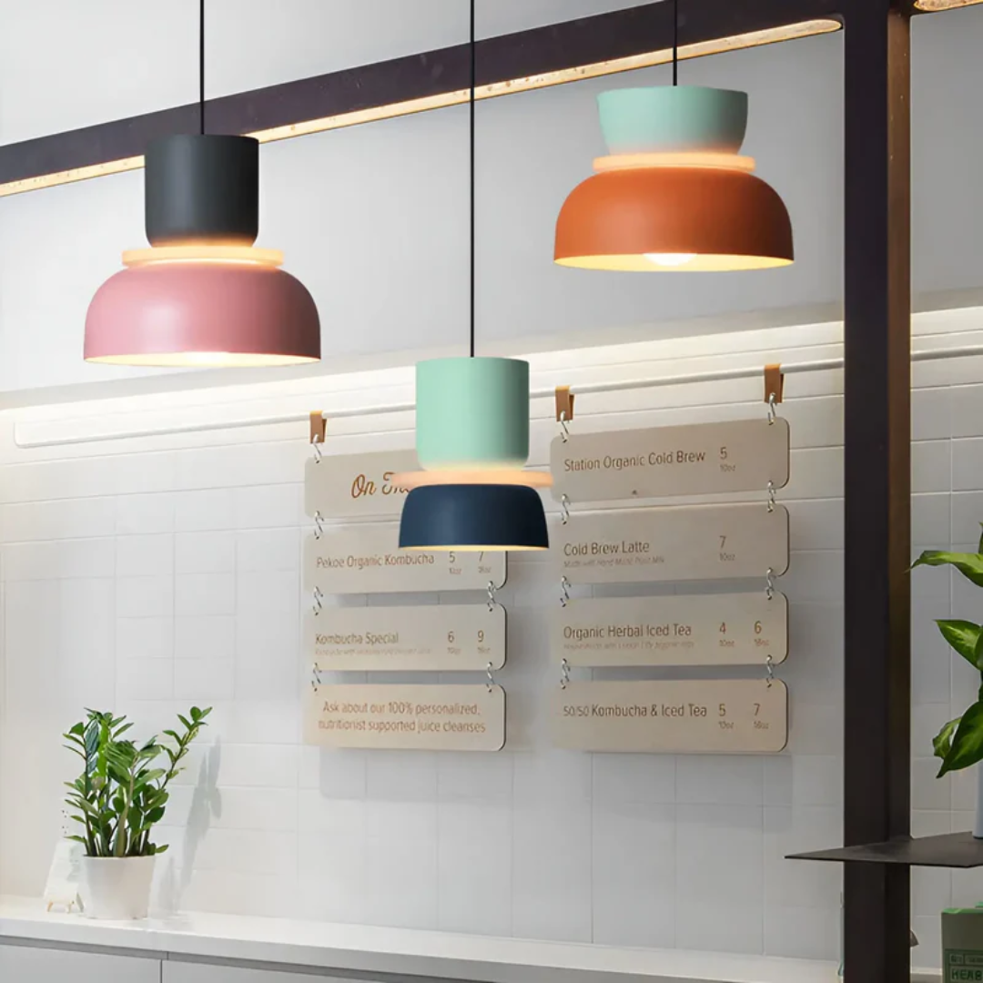 Lisslune | Lámpara Colgante LED Macaron Colorida y Moderna - VividGlow