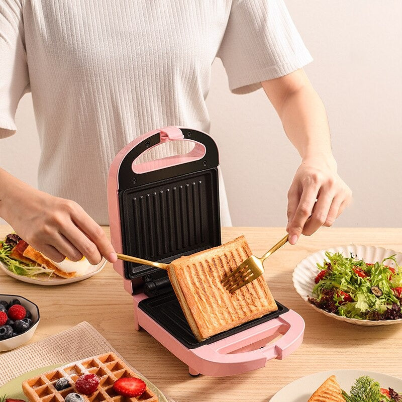 Compacto 2 en 1 Sandwichera y Tostadora Antiadherente