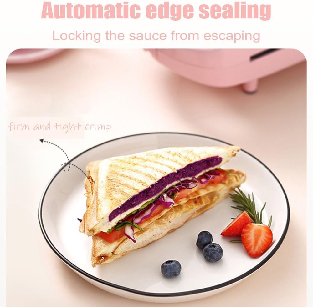Compacto 2 en 1 Sandwichera y Tostadora Antiadherente