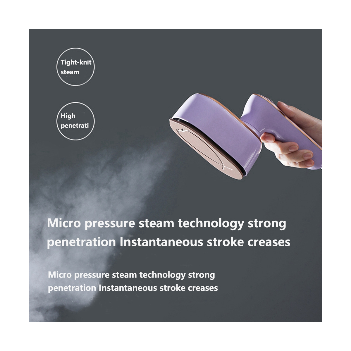 Plancha de Vapor de Mano Compacta para Ropa Rápida y Sin Arrugas