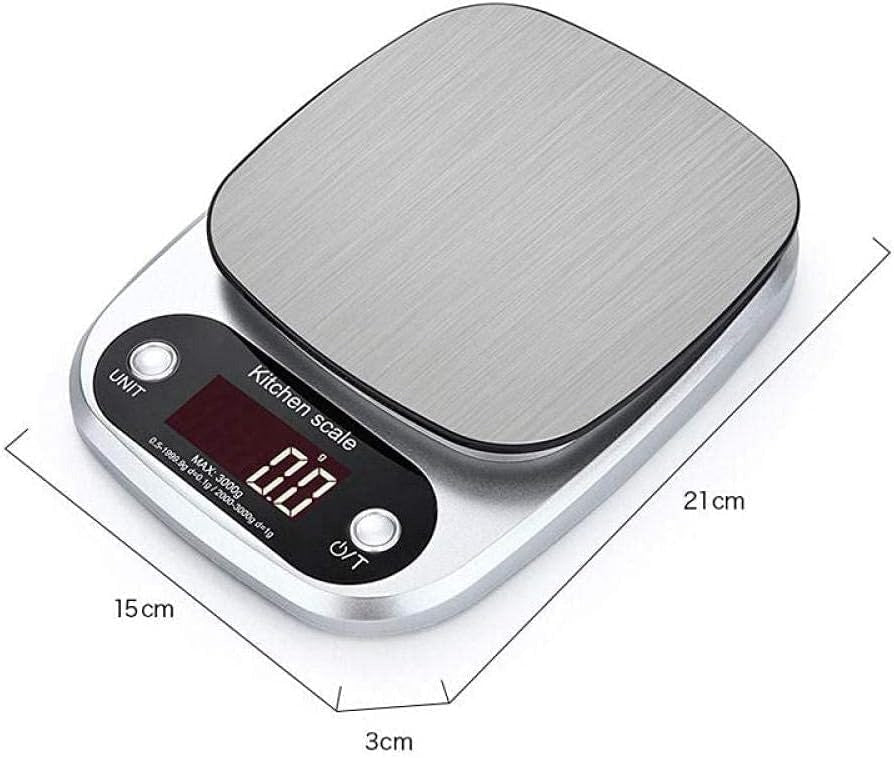 Balanza de Cocina de Alta Precisión de Acero Inoxidable 0.1g