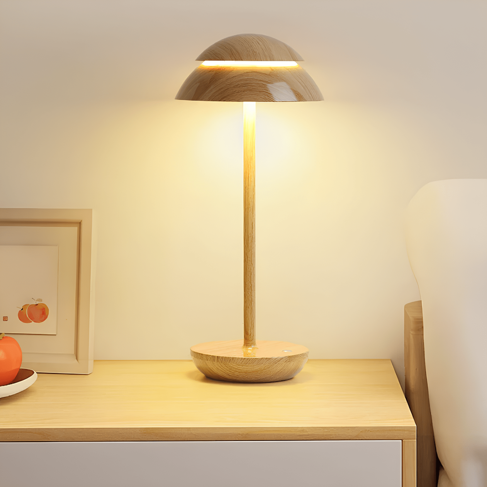 Lámpara de Mesa Moderna Recargable y Sin Cable con Regulación Táctil