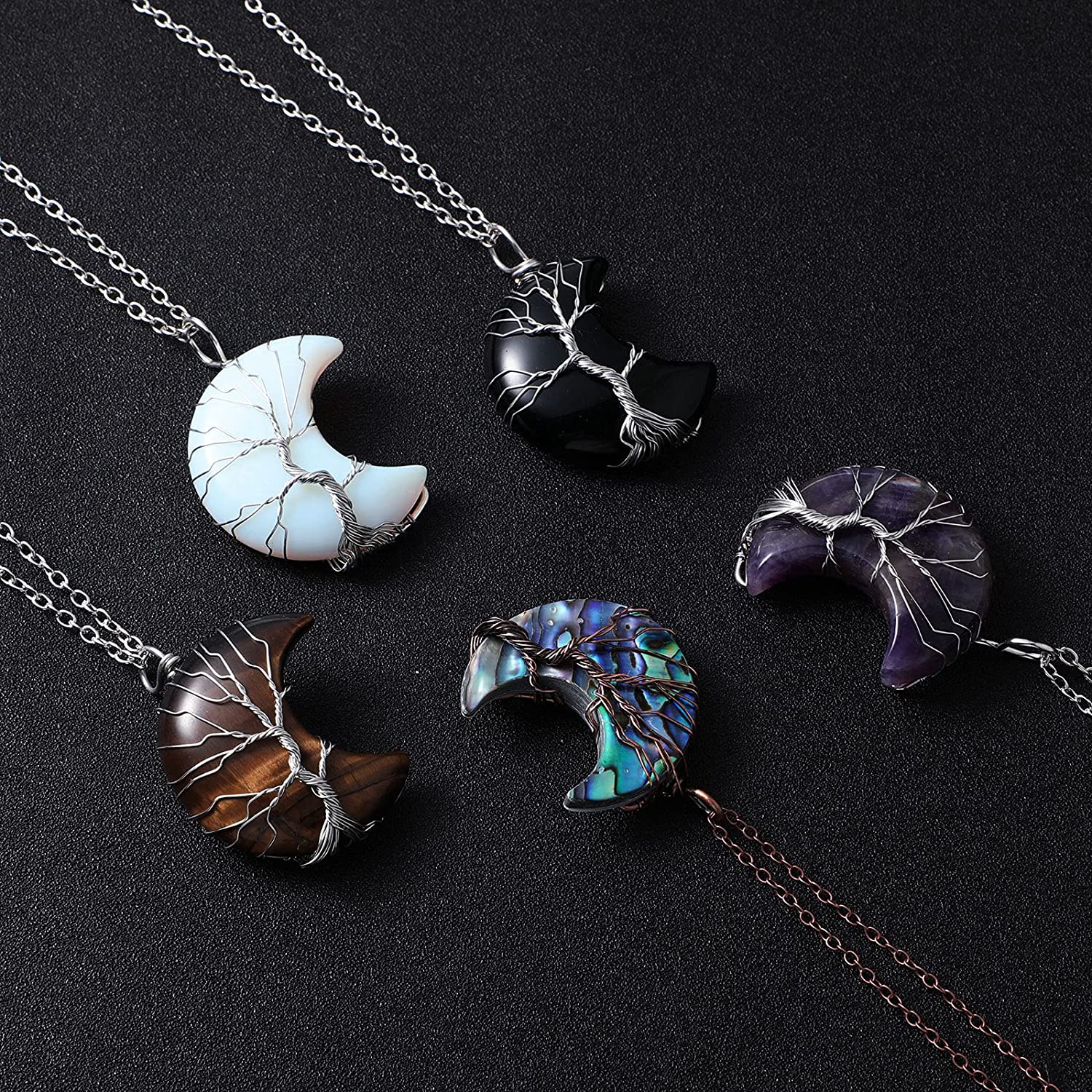 Collar del Árbol de la Vida con Media Luna