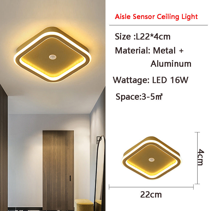 Luz de Techo LED con Sensor de Movimiento PIR MotionGlide | Iluminación Inteligente | Eficiente Energéticamente | Perfecta para Pasillos y Baños