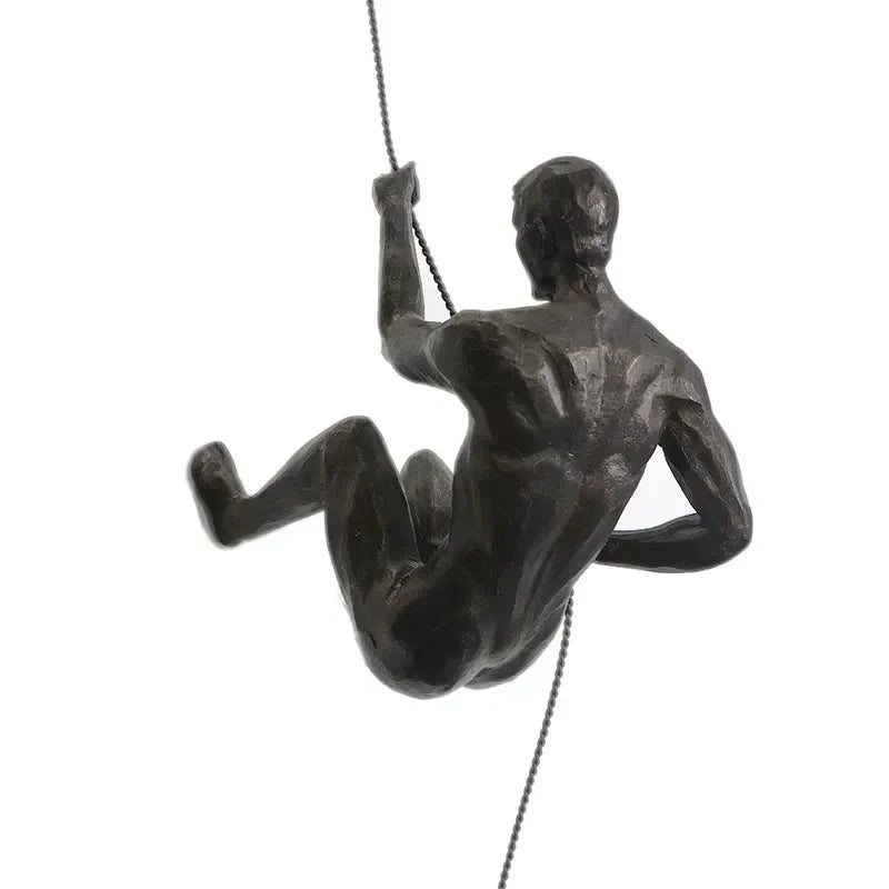 Conjunto de Esculturas de Pared Decorativas en Forma de Figuras Trepadoras para Decoración Moderna de Pared