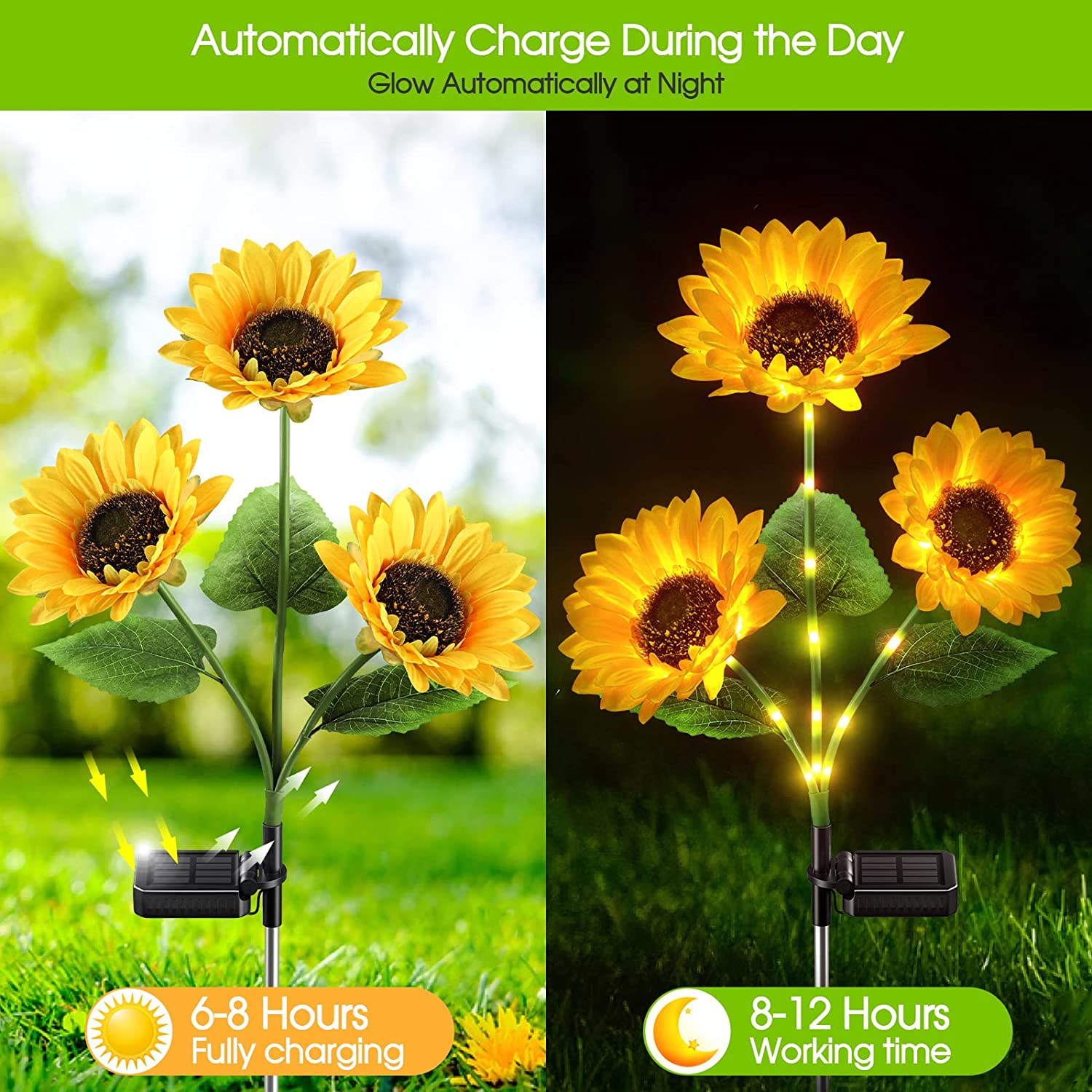SunGlow — Lámparas de girasol solar | 50% DESCUENTO