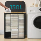 WäscheBegleiter - Cesta de ropa de 150L con gran capacidad