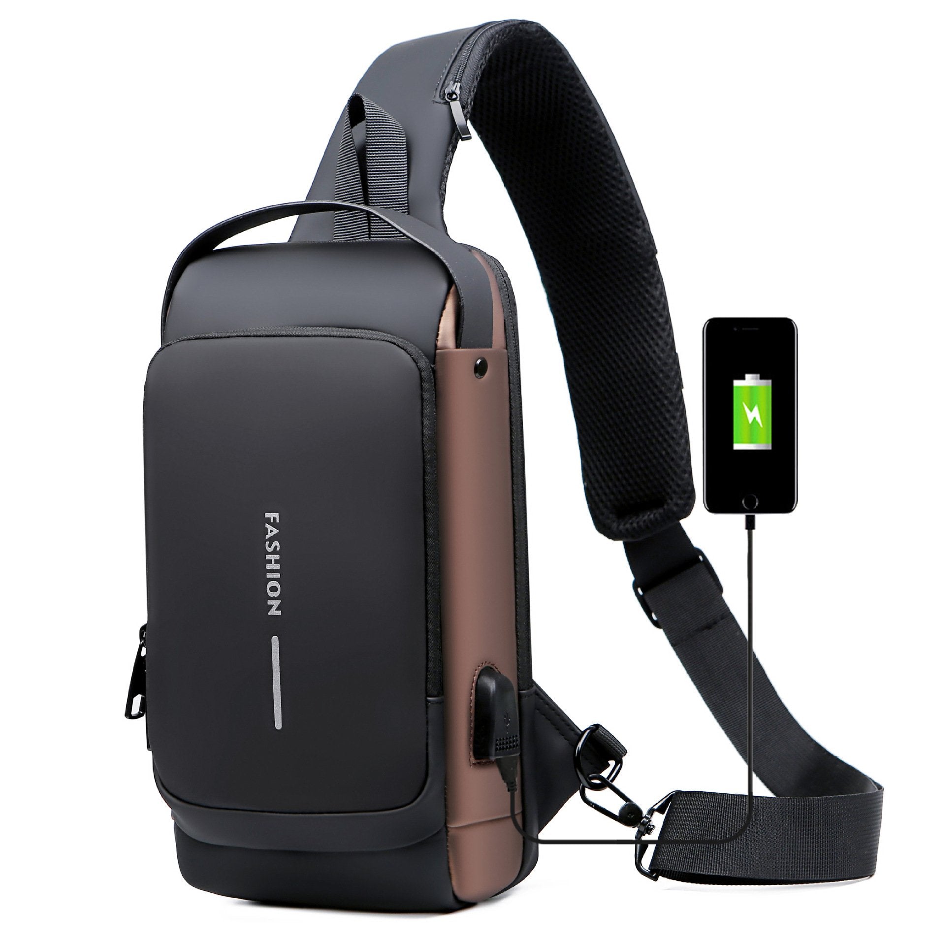 Kalsten | Bolso Cruzado Antirrobo | Landy Carry Without Worry | Oxford Impermeable | Puerto de Carga USB | Mochila Unisex para Viajes