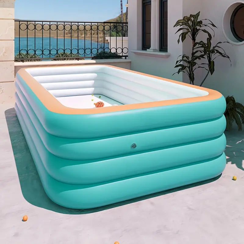Amplia Piscina Inflable Familiar para Jardín y Refrescante en Verano
