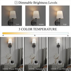 Luz de Pared de Tela Inalámbrica (JUEGO DE 2 + 2 BOMBILLAS GRATIS)