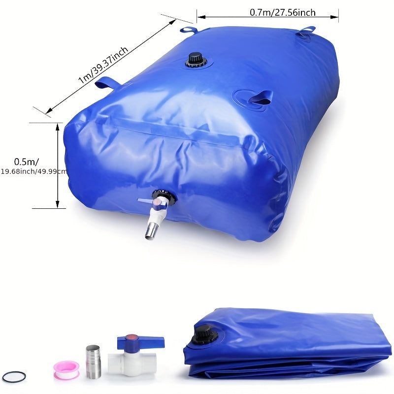 MegaStore Bolsa de Almacenamiento de Agua - Sostenible y Plegable para Jardín y Emergencias