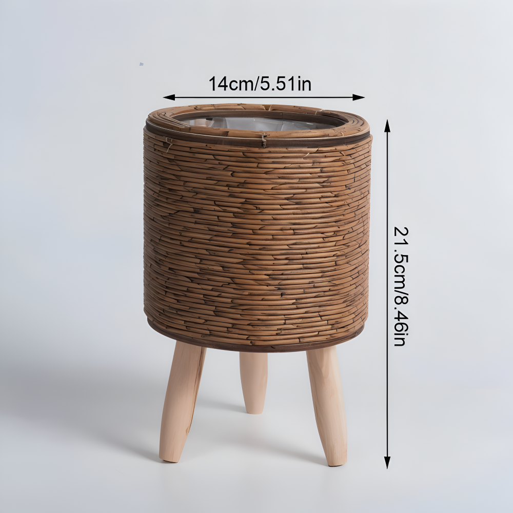 Maceta de Rattan Artificial de Estilo Rústico