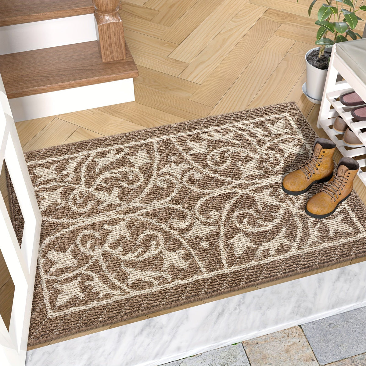 PUREHOME - Alfombra de Entrada Interior de Bajo Perfil Antideslizante 1pc
