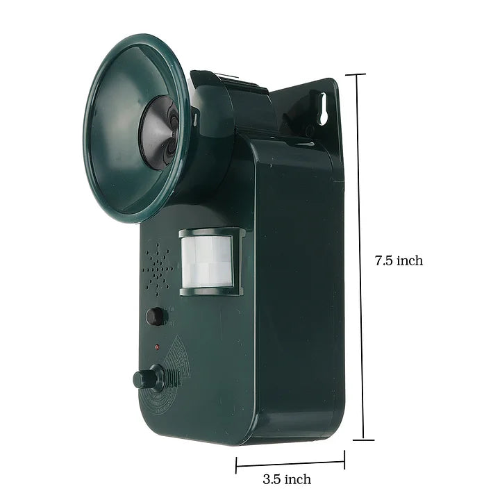 Repelente de Animales a Batería de 9V y Ultrasonido Sin Cable para Exteriores de 5000 pies cuadrados, Repelente Seguro para Diversos Animales
