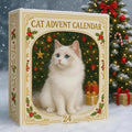 Calendario de adviento festivo con 24 gatos alegres