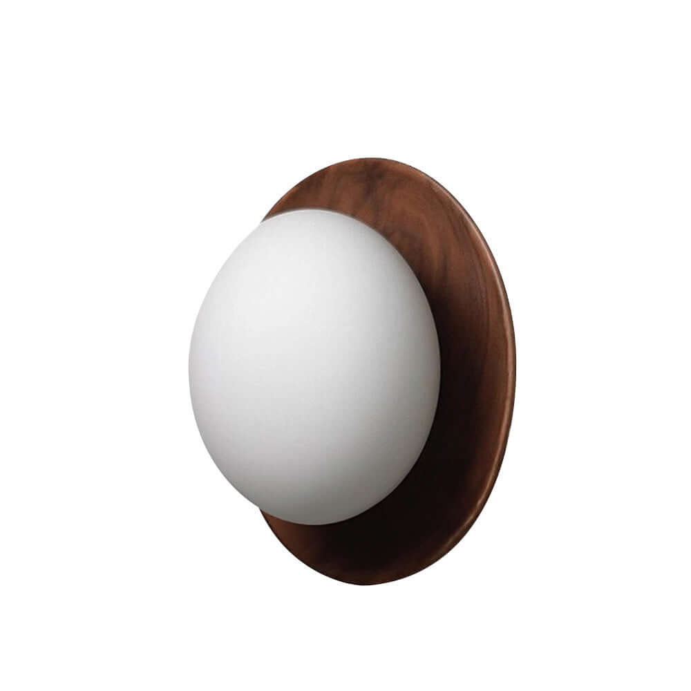 Aplique de Pared de Madera Blanca Moderna