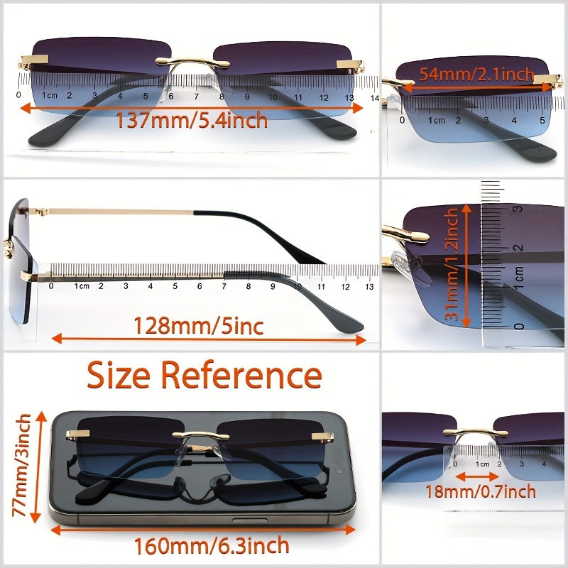 Gafas de Sol Sin Montura Elegantes – Modernas y Cómodas para Hombres
