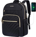 Mochila de Laptop Impermeable Ligera para Damas con Puerto USB