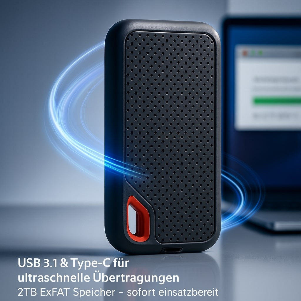 Disco duro externo | SSD con 2 TB de almacenamiento | DataBox