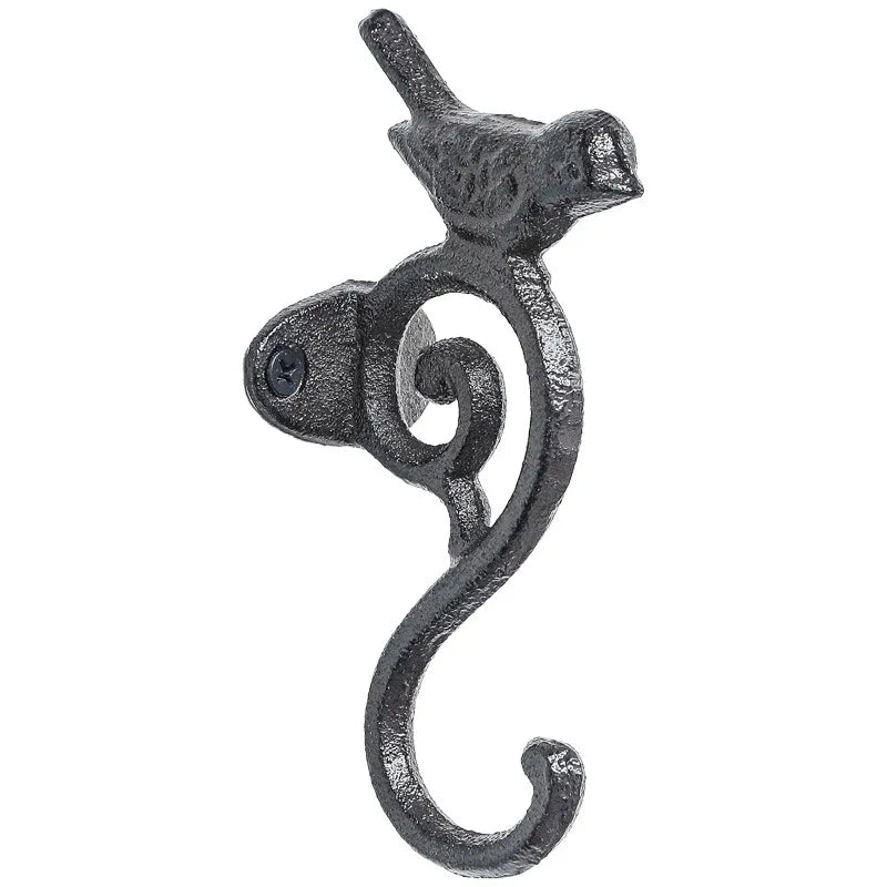 Perchero de Pared Diseño de Pájaro Hierro Fundido