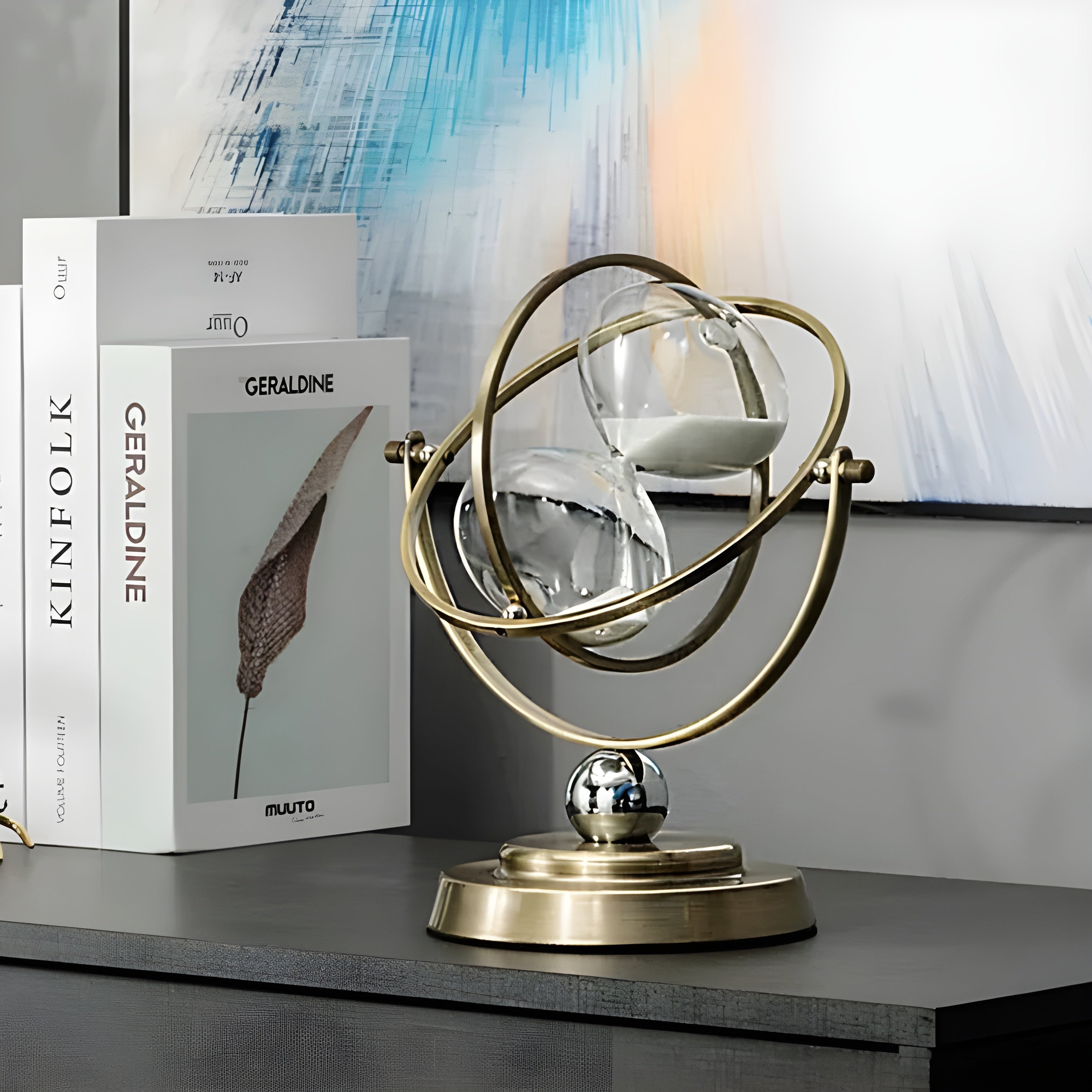 Kalsten | Reloj GracefulTime – Lujoso Reloj de Arena con Elegante Marco Dorado y Diseño Atemporal