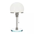 Lámpara de Mesa de Vidrio Diseño Bauhaus con Interruptor de Cuerda