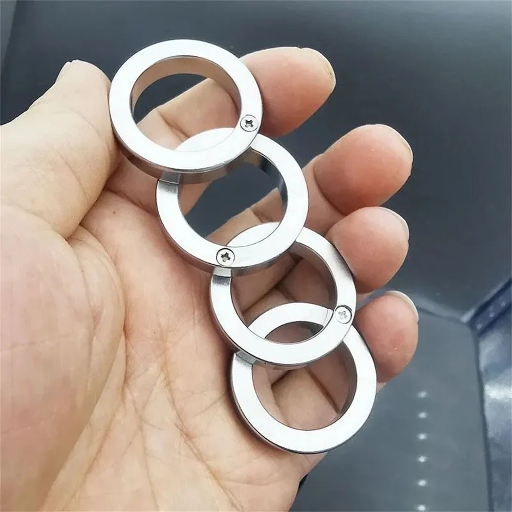 Kalsten | DEFENDRING – Anillo Táctico Plegable de Autodefensa con Diseño de Acero Inoxidable Rotatable