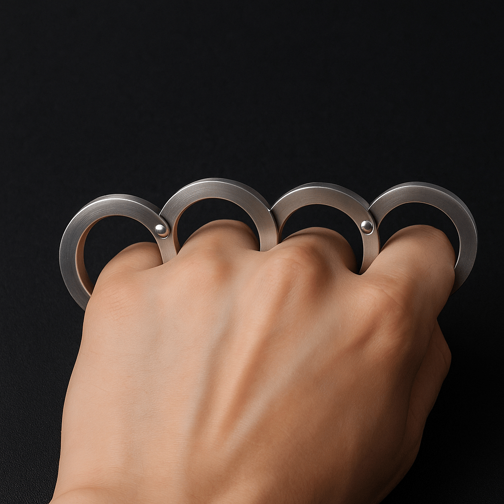 Kalsten | DEFENDRING – Anillo Táctico Plegable de Autodefensa con Diseño de Acero Inoxidable Rotatable