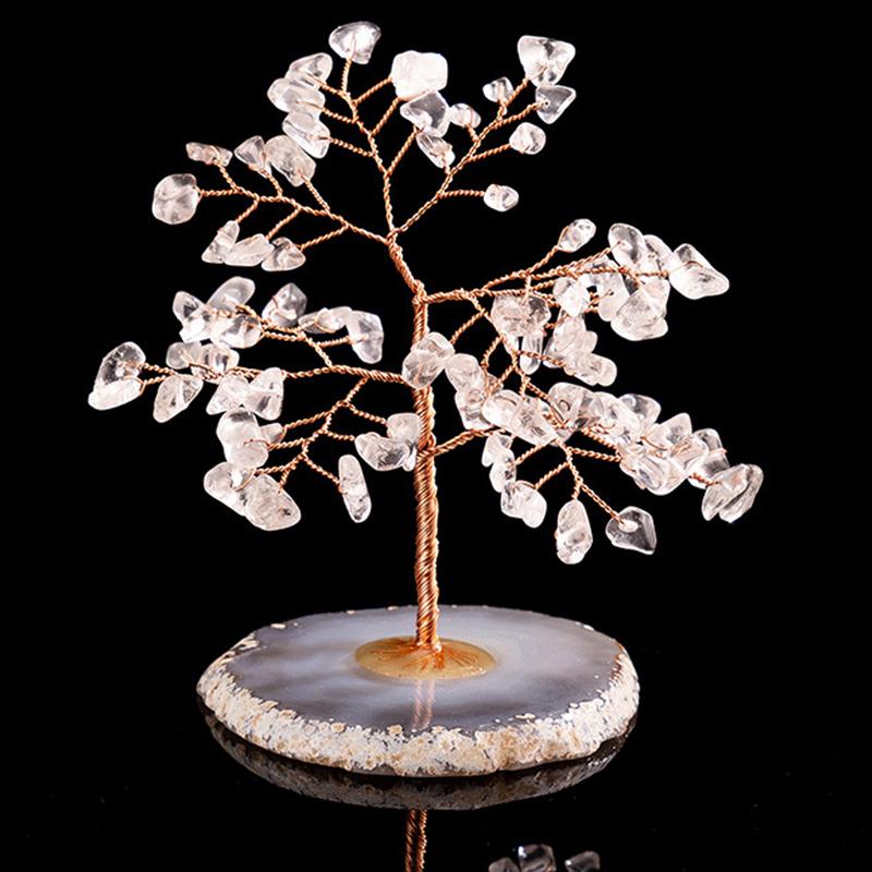 Árbol de Decoración con Cristales y Cobre Tejido a Mano