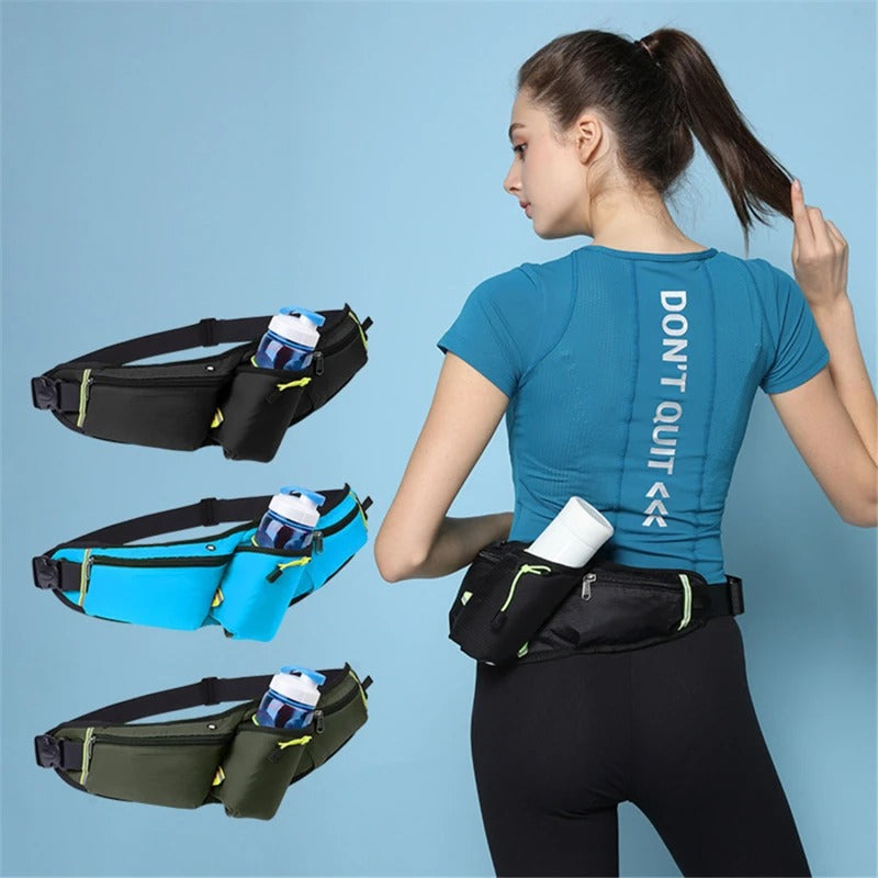 Kalsten | Pack RunEase – Cinturón de Correr Impermeable y Soporte para Bebidas