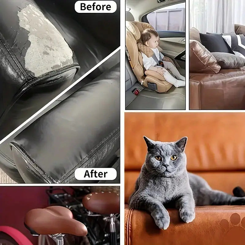 COVERHIDE – Parche de Cuero Autoadhesivo para Reparaciones de Asientos y Cinturones