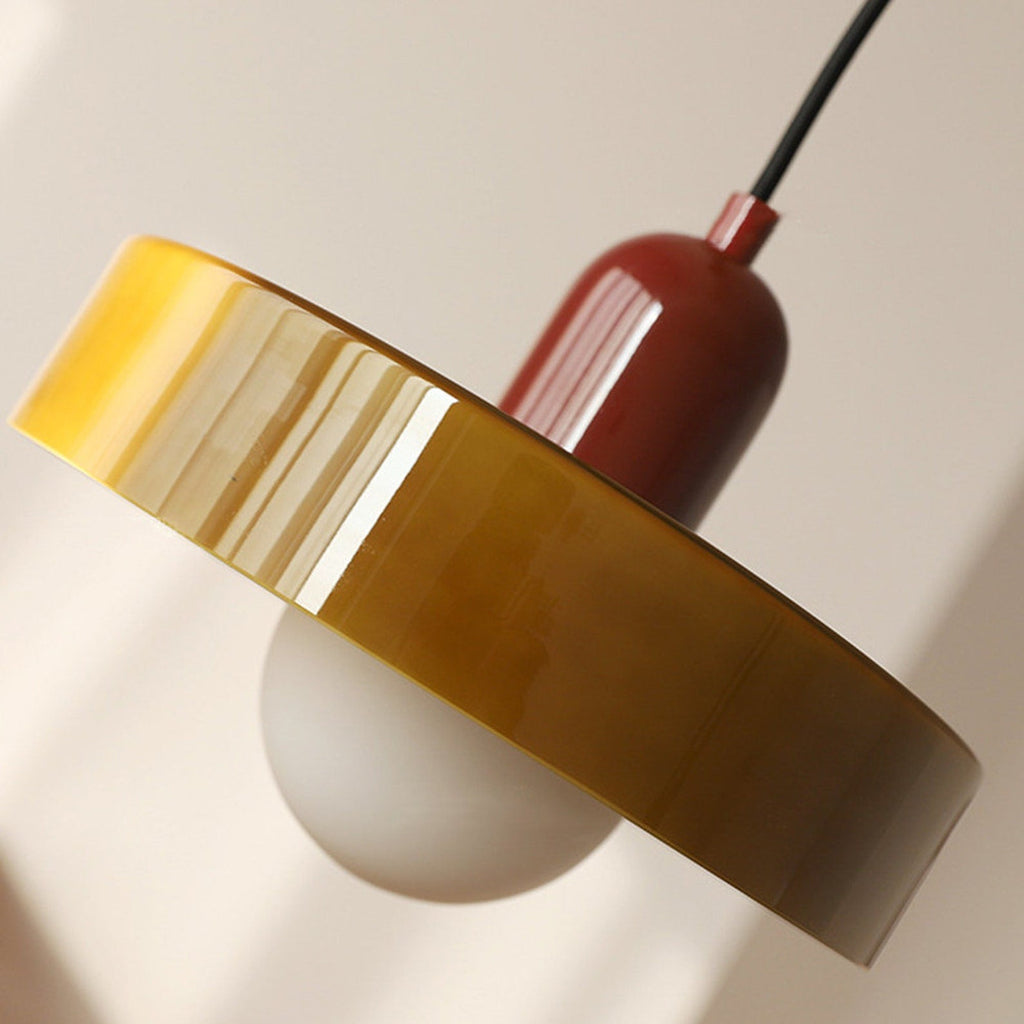 Lámpara colgante de vidrio | Lámpara colgante en estilo Bauhaus