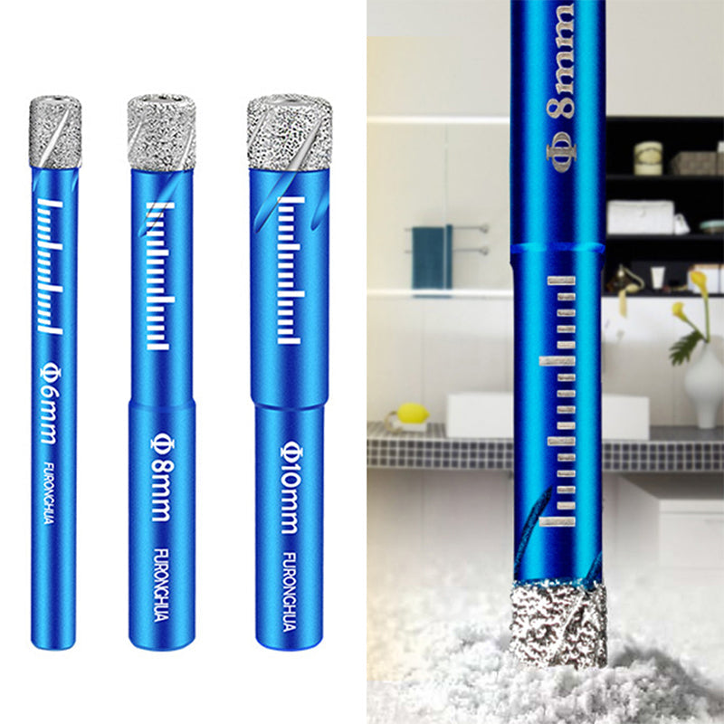 Broca de cerámica seca con cabeza de diamante para perforaciones precisas