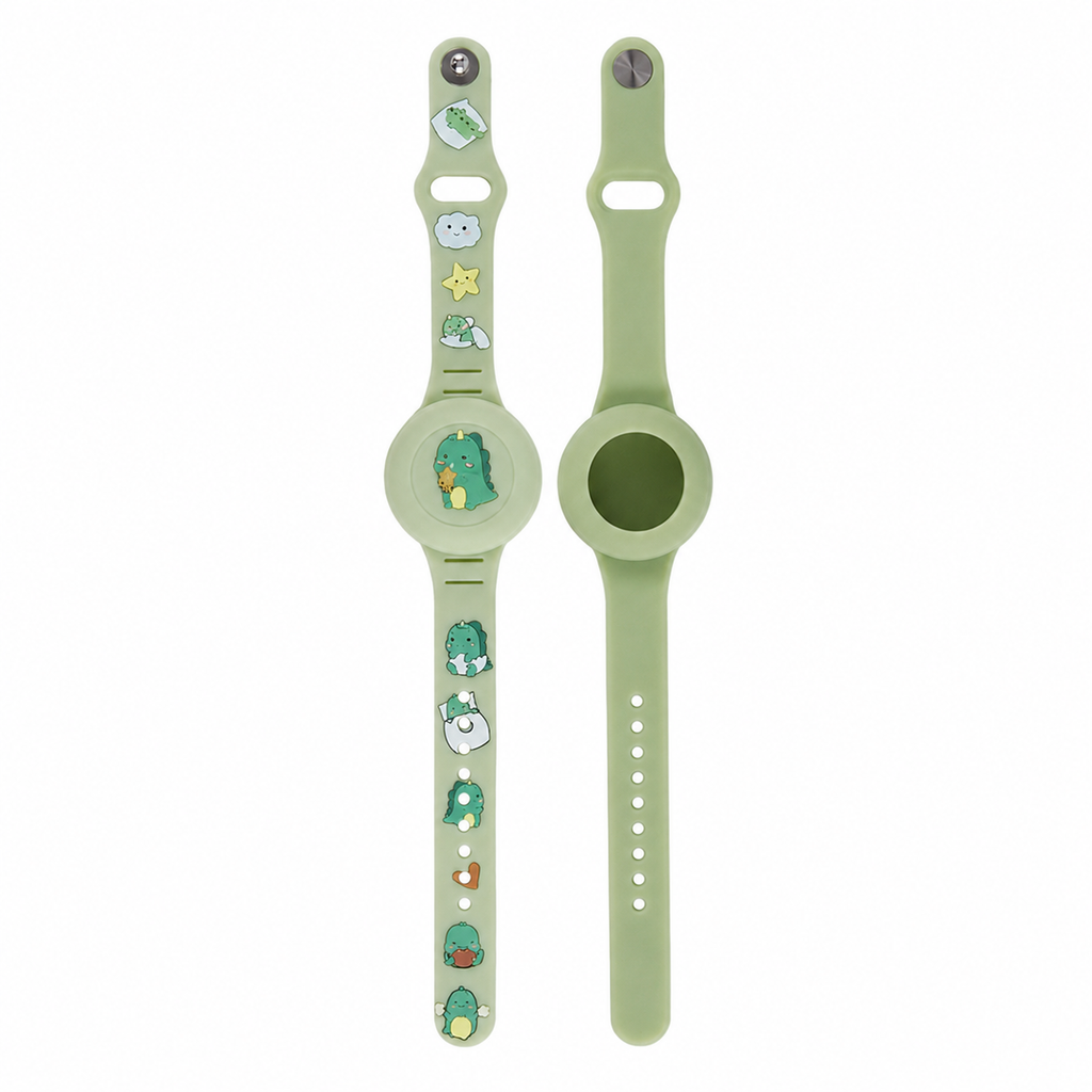 Kalsten | SAFESNUG – Pulsera Airtag para Niños con Divertido Diseño de Dino