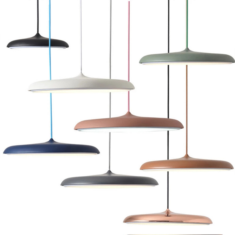 Lámpara Colgante de Estilo Escandinavo con LED, Metal y Acrílico