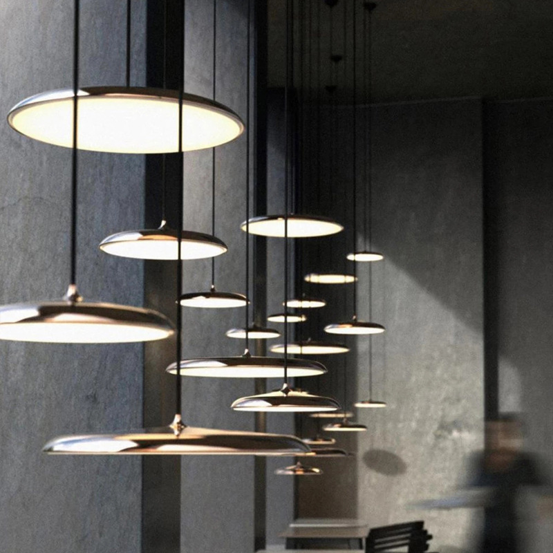 Lámpara Colgante de Estilo Escandinavo con LED, Metal y Acrílico