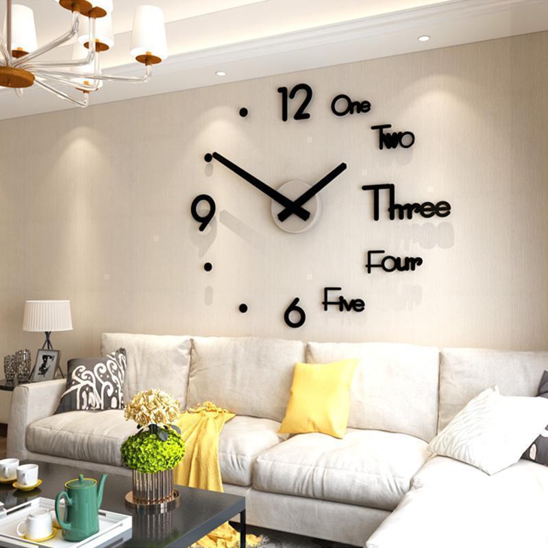 Reloj de Pared Decorativo de Acrílico DIY para el Hogar