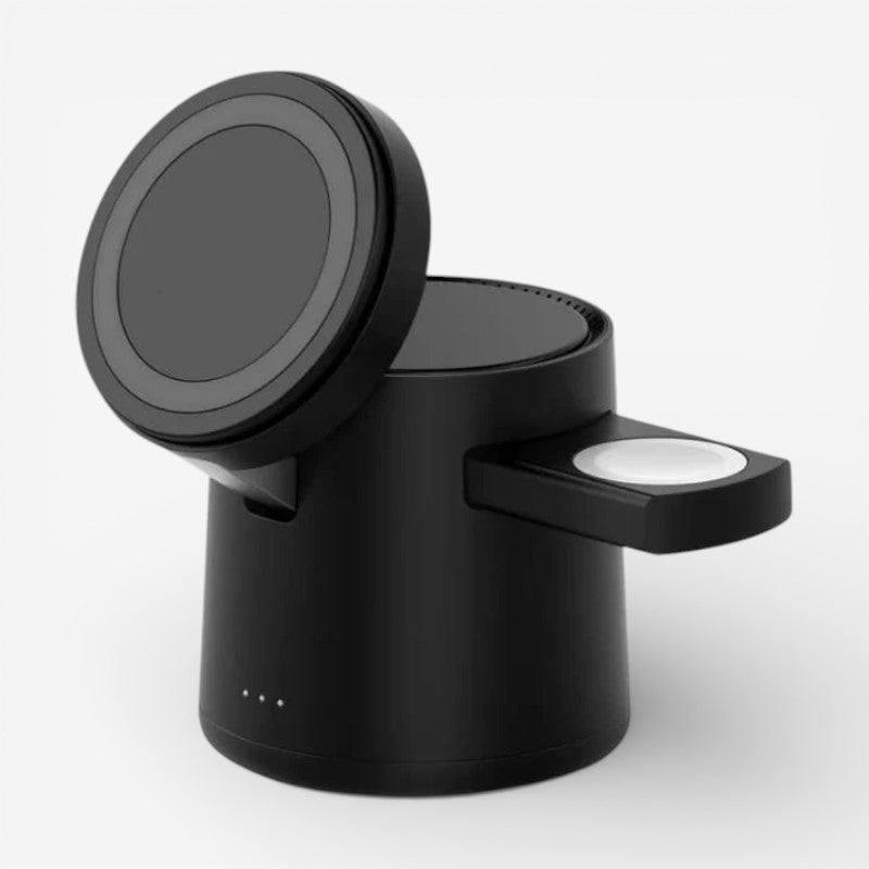 ChargeGlow – Cargador Inalámbrico Magsafe 3 en 1 con Lámpara Nocturna