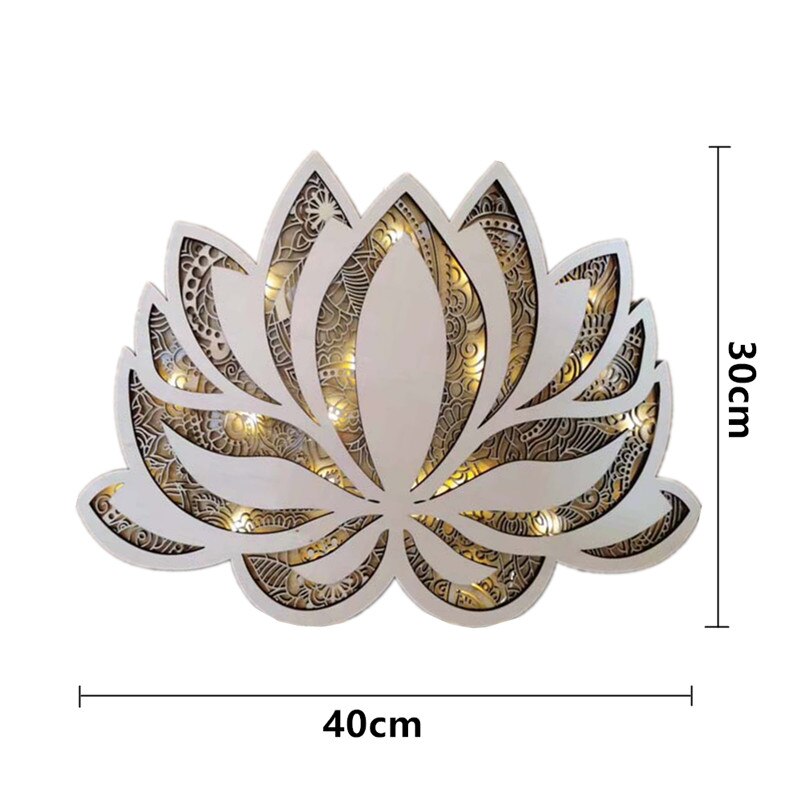 LotusGlow - Lámpara de Pared Mandala Espiritual de Loto para una Atmosfera Pacífica