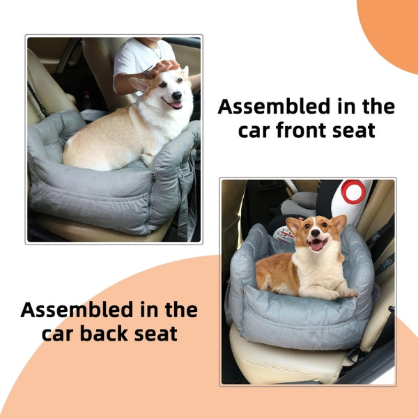 Cama de Asiento para Perros con Arnés de Seguridad, Diseño Impermeable