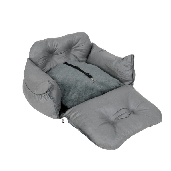 Cama de Asiento para Perros con Arnés de Seguridad, Diseño Impermeable